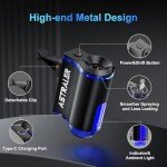 Smart Car Air Freshener with 3 Essential Oils, Car Fresheners Long Lasting, Rechargeable Car Aroma Diffuser and DIY Perfume Choose, Smart Auto On/Off(Black)