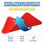 Aujen Silicone License Plate Frames 2 PCS for US Standard Car, Rattle-Proof and Easy Installation License Plate Holder (Black)