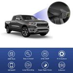 Fitcamx 4K Dash Cam Suitable for RAM 1500 (Model B) 2019-2024 Rebel Big Horn Laramie Tradesman TRX Classic, OEM Look, 2160P UHD Video, WiFi & APP, Loop Recording G-Sensor, Easy to Use, 64GB Card