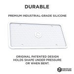 Rightcar Solutions Silicone License Plate Frame | The Original Premium Grade Silicone Car Plate Frame | Rust Proof, Rattle Proof, Weather Proof License Plate Holder (White)
