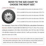 AmFor 26-27 inch Spare Tire Cover, Universal Fit for Jeep, Trailer, RV, SUV, Truck,Tough Tire Wheel Soft Cover Diameter 26" - 27", Camper Wheel, Weatherproof Tire Protectors (Black)