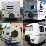 AmFor 26-27 inch Spare Tire Cover, Universal Fit for Jeep, Trailer, RV, SUV, Truck,Tough Tire Wheel Soft Cover Diameter 26" - 27", Camper Wheel, Weatherproof Tire Protectors (Black)