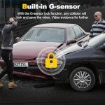 Dash Camera, 4K/1080p Dash Camera Front and Rear, Built-in WiFi, Dash Cam with 64GB SD Card, Full HD 2.0” IPS Screen, for App Control, G-Sensor, Loop Recording, and Parking Mode