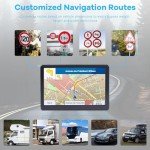 GPS Navigation for car,7 inch High-Definition Touch Screen 256-16GB，2025 Maps (Free Lifetime Updates), Truck GPS Commercial Drivers, Semi Trucker GPS Navigation System, Custom Truck Routing