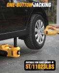 ‎TaskStar Electric Car Jack Kit,5 Ton 12V Car Jack Hydraulic with Electric Impact Wrench and Tire Inflator Pump, Portable Car Jack Kit for SUV MPV Sedan Truck Change Tires Garage Repair
