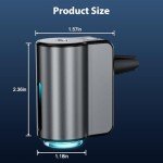Smart Car Air Freshener, Car Air Freshener Diffuser, Car Diffuser Air Freshener with Three Adjustable Modes, Aromatizante para Carro, Car Diffuser with 8pcs Essential Oil(Black)