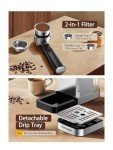20 Bar Espresso Coffee Machine with Rapid Cold Brew Technology, Separate Milk Tank, Touch Screen Control, Water Tank, Ideal for Lattes, Cappuccinos, Americano, Home & Office Use, Stainless Steel