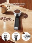 20 Bar Espresso Coffee Machine with Rapid Cold Brew Technology, Separate Milk Tank, Touch Screen Control, Water Tank, Ideal for Lattes, Cappuccinos, Americano, Home & Office Use, Stainless Steel