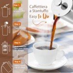 34oz French Press Coffee Maker, 1000ml Stainless Steel Double Insulated Cafetiere 8 Cup Espresso Coffee Press, Portable Coffee Plunger Pot for Home, Office, Camping