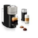 Nespresso Vertuo Next Coffee and Espresso Maker by Breville, with Aeroccino Milk Frother, Light Grey