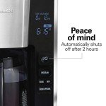 Hamilton Beach 12 Cup Programmable Front-Fill Drip Coffee Maker with Glass Carafe, Auto Shutoff, 3 Brew Options, Black with Stainless & Chrome Accents (46321)