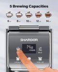 SHARDOR K Cup Coffee Maker With Bold Setting, Single Serve Hot & Iced Coffee Maker for K-Cup and Grounds, 52oz Removable Water Tank, 6 to14oz Brew Sizes, Pod Coffee Machine With Reusable Filter, Gray