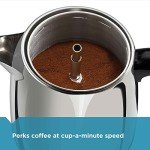 Farberware 8-Cup, Black Percolator, Stainless Steel, FCP280