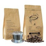 doanhdang - 17.6 Oz Premium Honey Robusta Whole Bean Coffee, 100% Medium Roast, Rich Flavor for Espresso Shot and Brew, Origin from Vietnam, Whole Med Roast Beans, Pack of 1, Phin Filter Included