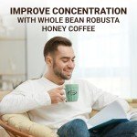 doanhdang - 17.6 Oz Premium Honey Robusta Whole Bean Coffee, 100% Medium Roast, Rich Flavor for Espresso Shot and Brew, Origin from Vietnam, Whole Med Roast Beans, Pack of 1, Phin Filter Included