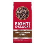 Eight O'Clock Coffee 100% Colombian Peaks & Arabica, 30 Ounce (Pack of 1) Medium Roast Whole Bean Coffee, Rich & Winey