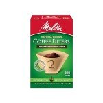 Melitta #2 Cone Coffee Filters, Unbleached Natural Brown, 100 Total Filters Count - Packaging May Vary