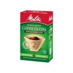 Melitta #2 Cone Coffee Filters, Unbleached Natural Brown, 100 Total Filters Count - Packaging May Vary