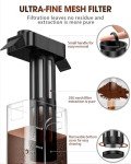 MAVO Cold Brew Coffee Maker, Iced Coffee Maker and Tea Brewer, 34 oz BPA Free Tritan Pitcher, 100% Leak-Proof, Compact, Durable, Easy to Clean Reusable Mesh Filter, Black