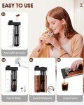 MAVO Cold Brew Coffee Maker, Iced Coffee Maker and Tea Brewer, 34 oz BPA Free Tritan Pitcher, 100% Leak-Proof, Compact, Durable, Easy to Clean Reusable Mesh Filter, Black