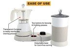 FUOCCI Espresso Maker With Milk Frother 3 To 5 Cups Italian Coffee Maker Electric Moka Pot And Frother For Cappuccino, Mocha, Latte Macchiato Cuban Coffee Maker Electric Cafeteras Electricas Modernas