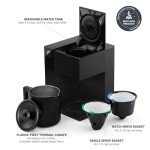 Fellow Aiden Precision Coffee Maker - 10-Cup Capacity, Built-In Brewing Guidance, Scheduling, Companion App, Removable Water Tank, Matte Black