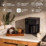 Fellow Aiden Precision Coffee Maker - 10-Cup Capacity, Built-In Brewing Guidance, Scheduling, Companion App, Removable Water Tank, Matte Black