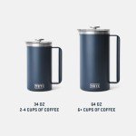 YETI Rambler 34 oz. French Press Coffee Maker, with GroundsControl Filter, Navy