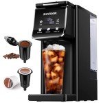SHARDOR Hot & Iced Coffee Maker With Bold Setting,Single Serve Coffee Maker For K Cup And Grounds，52 Oz Removable Water Tank,6-14 Oz Brew Sizes,One Cup Kcup Coffee Machine With Reusable Filter, Black