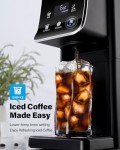 SHARDOR Hot & Iced Coffee Maker With Bold Setting,Single Serve Coffee Maker For K Cup And Grounds，52 Oz Removable Water Tank,6-14 Oz Brew Sizes,One Cup Kcup Coffee Machine With Reusable Filter, Black