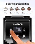 SHARDOR Hot & Iced Coffee Maker With Bold Setting,Single Serve Coffee Maker For K Cup And Grounds，52 Oz Removable Water Tank,6-14 Oz Brew Sizes,One Cup Kcup Coffee Machine With Reusable Filter, Black