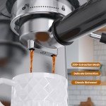 Frossvt Espresso Machine 20 Bar, Milk Frother Steam Wand, 60oz (1.8 Liters) Water Tank, 1350W for Home Barista Espresso Latte Macchiato and Cappuccino Maker