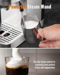 SHARDOR Espresso Machine 20 Bar, Professional Espresso Maker with Milk Frother Steam Wand and Touchscreen, Expresso Coffee Machines with Adjustable Temperature,for Cappuccino, Latte