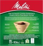 Melitta #4 Cone Coffee Filters, Unbleached Natural Brown, 100 Count (Pack of 3) 300 Total Filters Count - Packaging May Vary