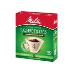 Melitta #4 Cone Coffee Filters, Unbleached Natural Brown, 100 Count (Pack of 3) 300 Total Filters Count - Packaging May Vary