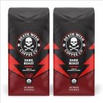 Death Wish Coffee Dark Roast Grounds -16 Oz, 2 Packs of Bold & Intense Blend of Arabica & Robusta Beans - USDA Organic Ground Coffee - Pack of 2