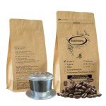 doanhdang - 17 Oz Premium Arabica Whole Bean Coffee, 100% Arabica Medium Roast, Rich Flavor for Espresso and Brew, Origin from Vietnam, Whole Med Roast Beans, Pack of 1, Phin Filter Included