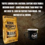 Aerial Resupply Coffee - MOAB Whole Coffee Beans Medium Roast, Double Caffeinated, Hand-Roasted with a Bold and Rich Flavor, 100% Vietnamese Robusta - 12 oz Bag