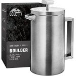 COLETTI Boulder Camping French Press (An American Press) - Large Insulated French Press Coffee Maker – 42 oz