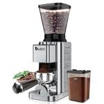 BinROC Conical Burr Coffee Grinder Electric, Espresso Coffee Bean Grinder Home Use Upgraded Adjustable 48 Grind Settings, Precision Timer, Stainless Steel, Anti-Static for Pour Over/Drip/French Press