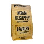 Aerial Resupply Coffee - Cavalry Bold Dark Roast Whole Coffee Beans, Hand-Roasted High Caffeine Kick with Colombian Supremo and Vietnamese Robusta beans - 12 oz Bag