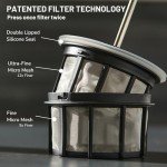 ESPRO P7 French Press Coffee Maker - Double-Walled Stainless Steel Insulated with Micro-Filter, 32 Ounces, Aegean Blue