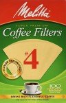 Melitta Super Premium No. 4 Coffee Paper Filter, 100 COunt (Pack of 1), Brown