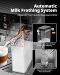 AIRMSEN Espresso and Cappuccino Machine - 20 Bar Dual Boiler Latte Machines with Automatic Milk Frother - 3 in 1 Coffee Maker with LED Touch Control - Stainless Steel, Silver
