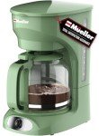 MÜELLERHOME 12-Cup Drip Sage Green Coffee Maker, Borosilicate Carafe, Auto-Off, Reusable Filter, Anti-Drip, Keep-Warm Function, Clear Water Level Window, Green Kitchen Accessories & Décor