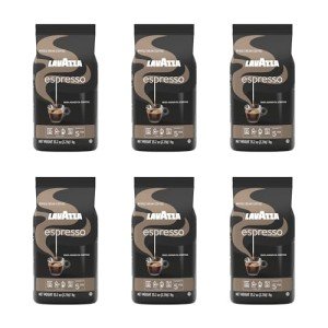 Lavazza Espresso Whole Bean Coffee Blend, Medium Roast, 2.2 Pound Bag - Packaging May Vary (Pack of 6)