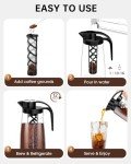 YURICK Cold Brew Coffee Maker, 70 oz (2100 ml) BPA Free Tritan Pitcher, Iced Coffee Maker and Tea Brewer, 100% Leak-Proof, Easy to Clean Reusable Mesh Filter, Black