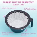Katy’s Large Coffee Filters | 12 Cup Disposable Coffee Filters | Fine Paper for Smooth Extraction | Tall-Sided Design | Fits Bunn, Commercial & Large Brewers | No Overflow | 500-Count Bulk Pack