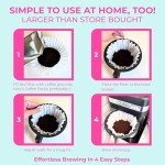 Katy’s Large Coffee Filters | 12 Cup Disposable Coffee Filters | Fine Paper for Smooth Extraction | Tall-Sided Design | Fits Bunn, Commercial & Large Brewers | No Overflow | 500-Count Bulk Pack