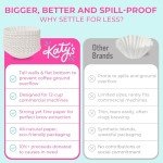 Katy’s Large Coffee Filters | 12 Cup Disposable Coffee Filters | Fine Paper for Smooth Extraction | Tall-Sided Design | Fits Bunn, Commercial & Large Brewers | No Overflow | 500-Count Bulk Pack